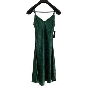 Lulu's Women's Green Spaghetti Strap Slip Dress - Size S
